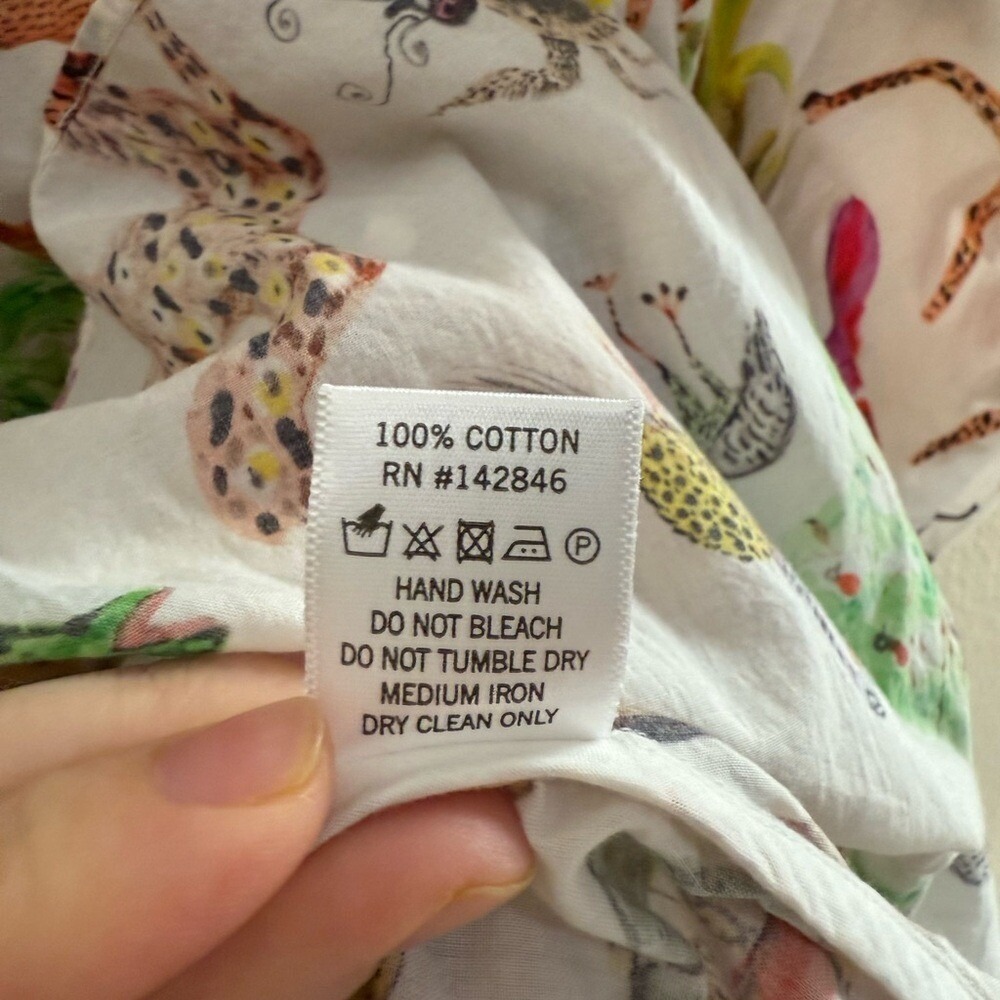 Rhode Resort Ella Pleated Jungle Print Mini Dress - M - Picture 9 of 12